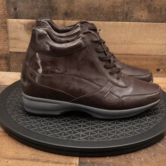 CALTO INVISIBLE HEIGHT MENS BOOTS BROWN ANKLE LACE UP HIDDEN HEEL SIZE 11.5 - Picture 9 of 9